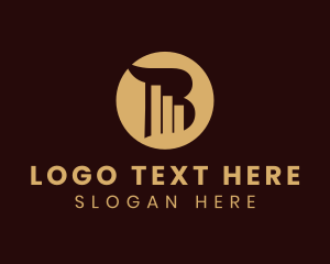 Loan - Business Statistics Letter B logo design