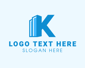 Trading - Income Graph Letter K logo design