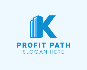 Income - Income Graph Letter K logo design