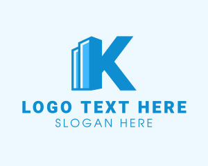 Statistic - Income Graph Letter K logo design