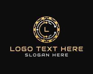 Blockchain - Crypto Coin Currency logo design