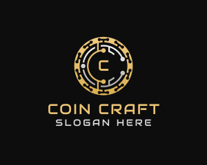 Crypto Coin Currency logo design