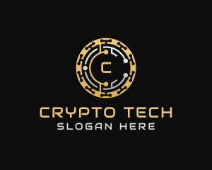 Crypto Coin Currency logo design