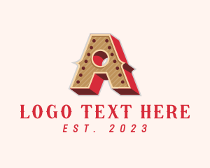 Lettering - 3D Wild Western Rodeo logo design