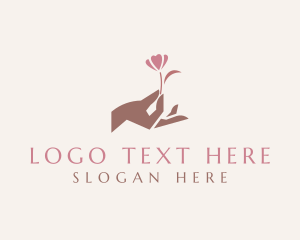 Nature - Flower Hand Beauty logo design