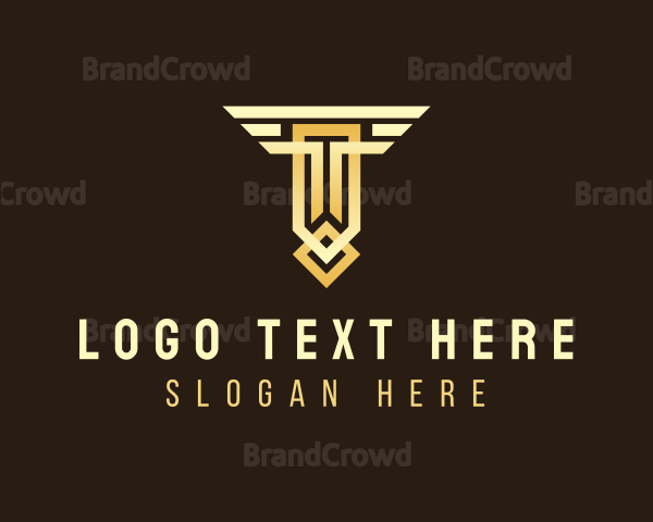 Business Pillar Letter T Logo