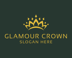 Pageant - Yellow Pageant Crown logo design