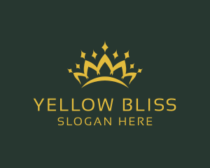 Yellow Pageant Crown logo design