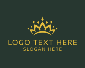 Medieval - Yellow Pageant Crown logo design
