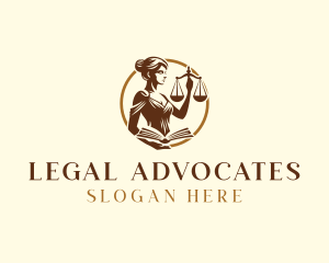 Justice Law Woman logo design