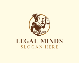 Jurist - Justice Law Woman logo design