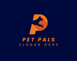 Pet Dog Letter P logo design