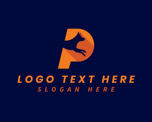 Animal - Pet Dog Letter P logo design