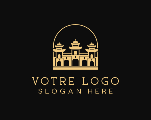 Architect - Traditional Temple Structure logo design