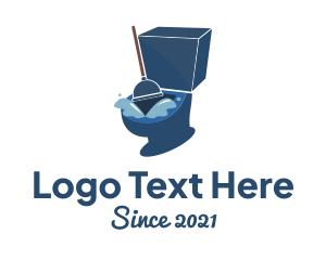 Clog - Toilet Plunger Maintenance logo design