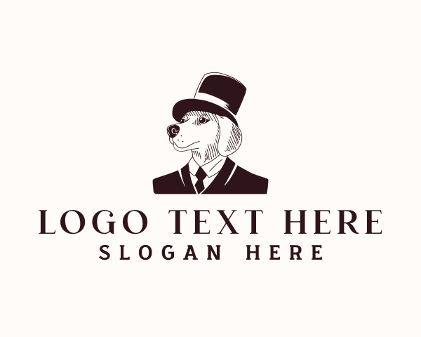 Suit - Dog Gentlemen Grooming logo design