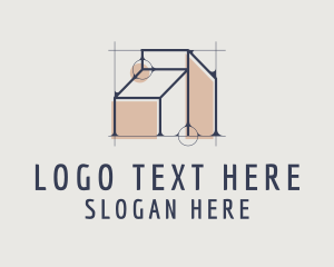Layout Plan - Minimalist Home Architecture logo design
