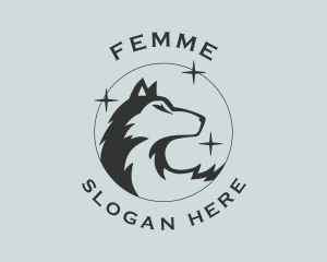 Starry Wolf Gamer logo design