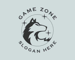 Starry Wolf Gamer logo design