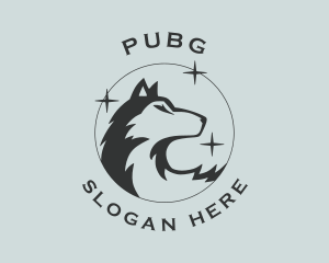 Starry Wolf Gamer logo design