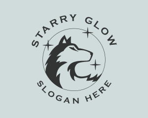 Starry Wolf Gamer logo design