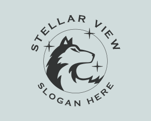 Starry Wolf Gamer logo design