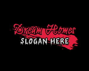 Bloody Horror Brush Logo