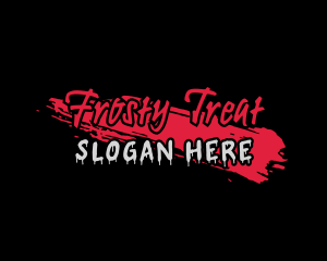 Bloody Horror Brush logo design