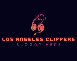 DJ  Headphones Studio Logo