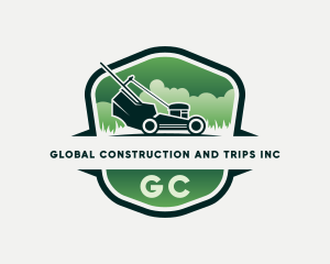 Landscaper - Grass Cutting Gardener Mower logo design