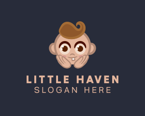 Little - Newborn Baby Boy logo design