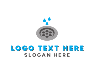 Sink - Plumbing Water Drain Drainage logo design