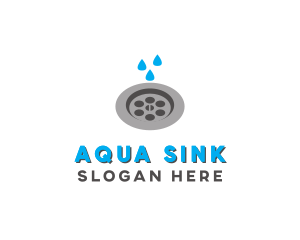 Sink - Plumbing Water Drain Drainage logo design