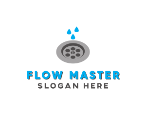 Drain - Plumbing Water Drain Drainage logo design