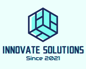 Three-dimensional - Isometric Cube Business logo design