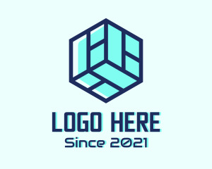 Networking - Isometric Cube Business logo design