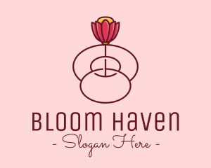 Fancy Bloom Flower logo design