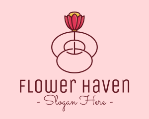 Fancy Bloom Flower logo design