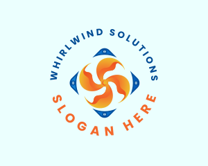 Whirlwind - Fan Ventilation Exhaust logo design