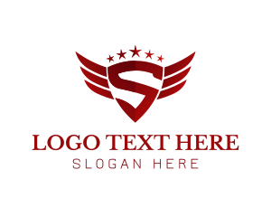 Wings - Flying Shield Wings logo design