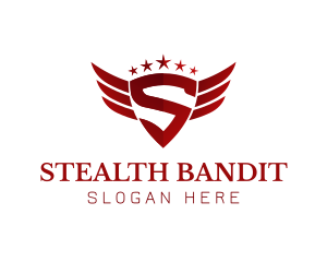 Flying Shield Wings logo design