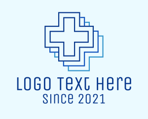 Blue Medical Hospital logo design