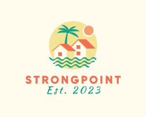 Hostel - Beach House Island Resort logo design