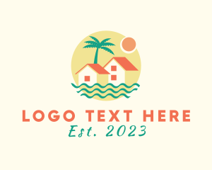 Destination - Beach House Island Resort logo design