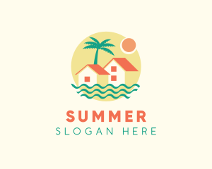 Beach House Island Resort logo design