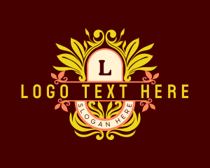 Lettermark - Leaf Fashion Ornament Boutique logo design