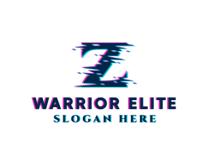 Glitch Tech Letter Z Logo