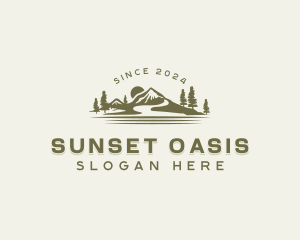 Sunset Mountain Valley logo design