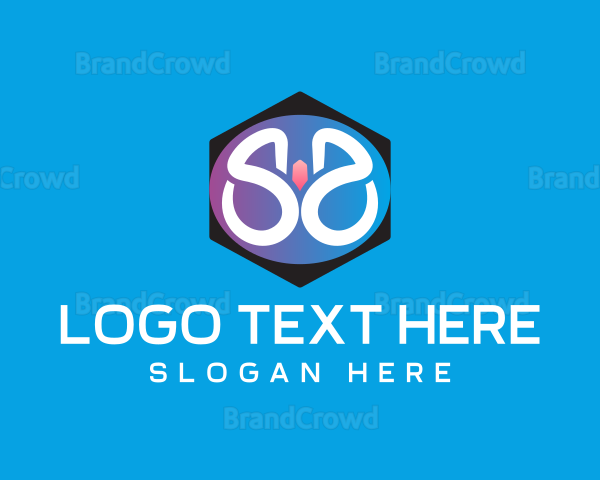 Modern Hexagon Letter S Logo