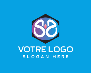 Modern Hexagon Letter S Logo